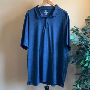 George - Men's Lightweight Blue Gray Polo Shirt, 3XL